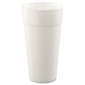 Foam Cups, Hot/Cold, 24 oz., White, 25/Bag