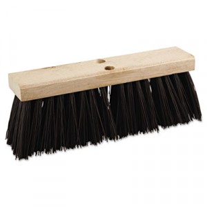 Street Broom Head, 16" Head, Polypropylene Bristles