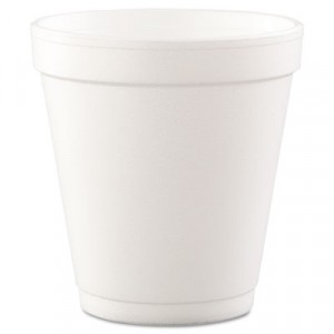 Conex Foam Cups, Hot/Cold, 10 oz., Squat, White, 40/Bag