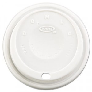 Cappuccino Dome Sipper Lids, Fits 12-24oz Cups, White