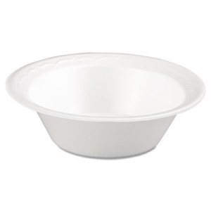 Celebrity Foam Bowls, 12 Ounces, White, Round, 125/Pack