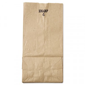 Bag Paper 5x3.33x9.75 #4 Kraft 500/CS