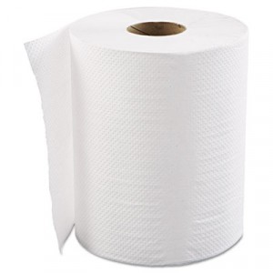 Hardwound Roll Towels, 1-Ply, White, 8" x 500ft