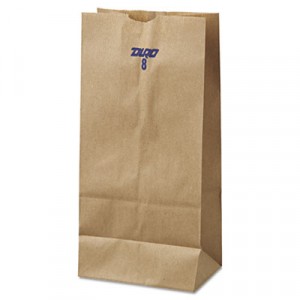 Bag Paper 6.125x4.125x12.4375 #8 Kraft 500/CS