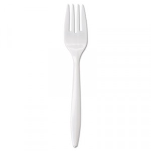 Wrapped Cutlery, 6 1/4", Fork, White