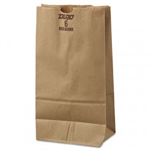 6# Paper Bag, 50-lb Base Weight, Brown Kraft, 6x3-5/8x11-1/16, 500-Bundle