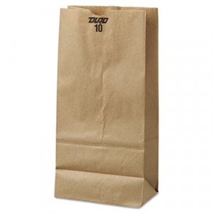 Bag Paper 6.3125x4.1875x13.375 #10 Kraft 500/BDL