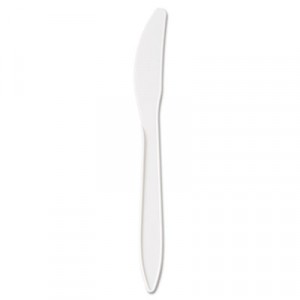 Medium-Weight Cutlery, 6 1/4", Knife, White