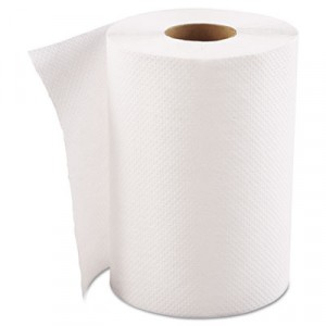 Hardwound Roll Towels, 1-Ply, White, 8" x 300ft