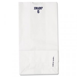 6# Paper Bag, 35-Pound Base Weight, White, 6x3-5/8x11-1/16, 500-Bundle