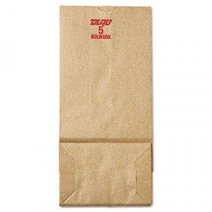 5# Paper Bag, 50-Pound Base, Brown Kraft, 5-1/4x3-7/16x10-15/16, 500-Bundle
