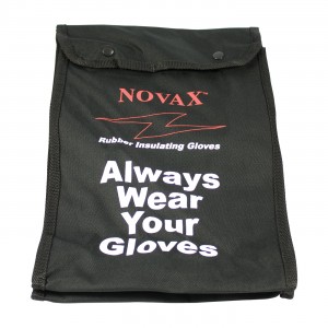 NOVAX, Nylon Bag for 11 In. Electrical Rated Glove, Blk.