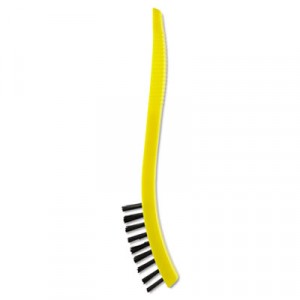 Synthetic-Fill Tile & Grout Brush, 8 1/2" Yellow Plastic Handle