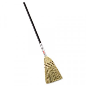 Lobby Corn-Fill Broom, 38-in Handle, Brown