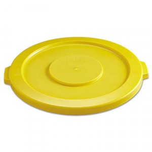 Round Brute Flat Top Lid, 22 1/4x1 5/8, Yellow