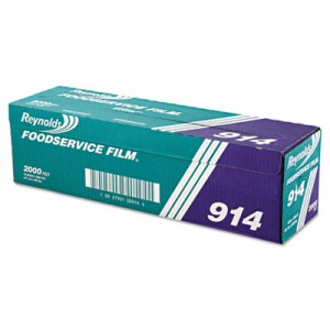 PVC Film Roll w/Cutter Box, 18" x 2000 ft, Clear