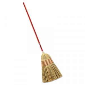 Standard Corn-Fill Broom, 38-in Handle, Red