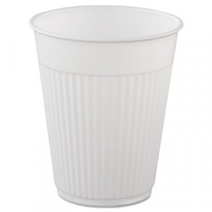 Plastic Medical & Dental Cups, 5oz, White, Fluted, 1000 Cups/Carton