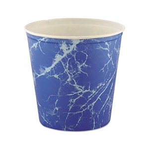 Bucket 165oz Double Wrapped Paper Waxed Blue Marble 100/CS