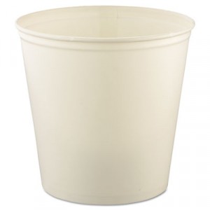 Double Wrapped Paper Bucket, Waxed, White, 165 oz