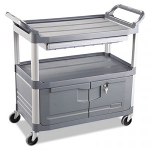 Xtra Instrument Cart, 300-lb Cap., 3 Shelves, 20w x 40 5/8d x 37 4/5h, Gray