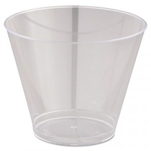 Comet Plastic Tumbler, 9 oz., Clear, Squat, 25/Pack