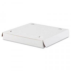 Lock-Corner Pizza Boxes, 10w x 10d x 1 1/2h, White