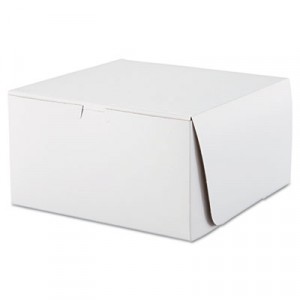 Tuck-Top Bakery Boxes, 10w x 10d x 5 1/2h, White