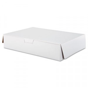 Tuck-Top Bakery Boxes, 19w x 14d x 4h, White