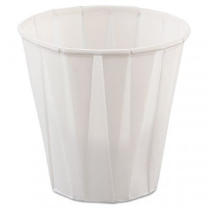 Medical & Dental Treated Paper Cup, 3 1/2 oz., White, 100/Bag