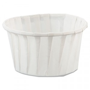 Treated Paper Soufflé Portion Cups, 4 oz., White, 250/Bag