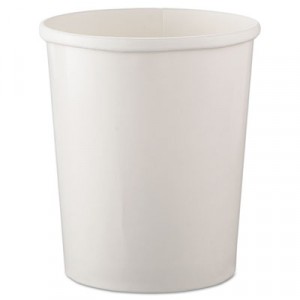 Flexstyle Double Poly Paper Containers, 32 oz, White, 25/Pack