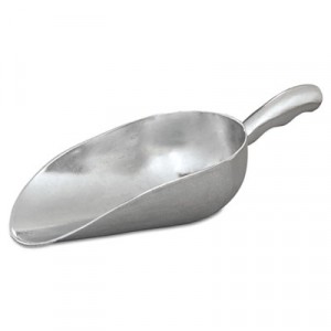 Cast Aluminum Ice Scoop, 6 in, 12oz