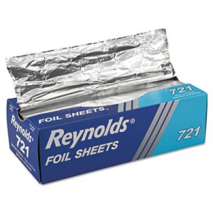 Pop-Up Interfolded Aluminum Foil Sheets, 12x10 3/4, Silver, 500/Box