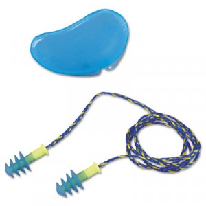 FUS30-HP Fusion Multiple-Use Earplugs, Regular, 27NRR, Corded, Blue/White