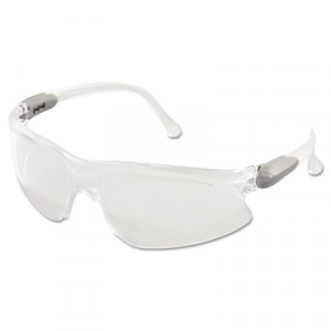 JACKSON SAFETY V20 Visio Safety Glasses, Silver Frame, Clear Lens