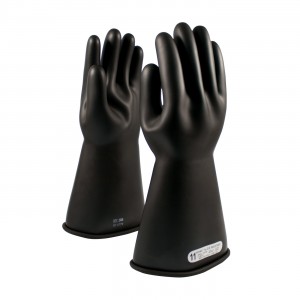 NOVAX Insulating Glove, Class 1, 14 In., Blk., Straight Cuff