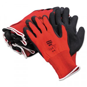 NorthFlex Red Foamed PVC Gloves, Red/Black, Size 10 (X-Large)