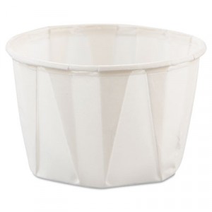 Treated Paper Soufflé Portion Cups, 2 oz., White, 250/Bag