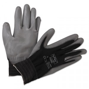 HyFlex Lite Gloves, Black/Gray, Size 9 (Large)