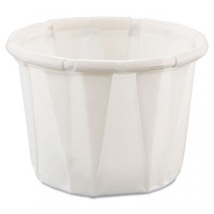 Treated Paper Soufflé Portion Cups, 1/2 oz., White, 250/Bag