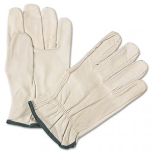 4000 Series Leather Driver Gloves, White, Medium