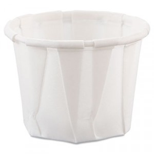 Treated Paper Soufflé Portion Cups, 3/4 oz., White, 250/Bag