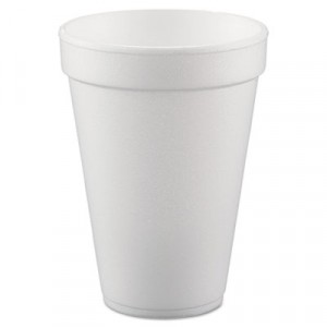 Conex Flush Fill Foam Cups, Hot /Cold, 10 oz., White, 40/Bag