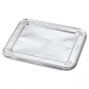 Steam Table Pan Foil Lid, Fits Half-Size Pan, 100/Pack