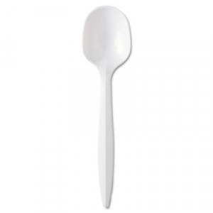 Medium-Weight Cutlery, 6 1/4", Soup Spoon, White