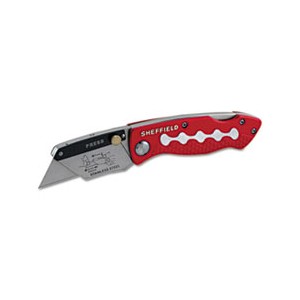 Knife Utility Lockback w/Blade Red