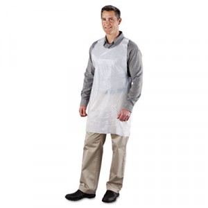 Poly Apron, White, 24w x 42l