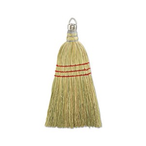 Broom Whisk Corn 10" w/ Metal Ring 12/CS