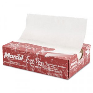 Eco-Pac Natural Interfolded Dry Waxed Paper Sheets, 8x10 3/4, White, 500/Pack